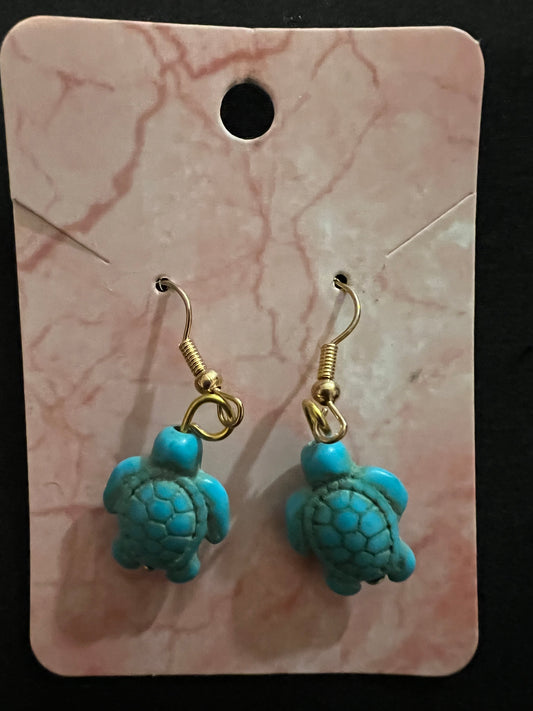 Turtle Earrings~ Blue